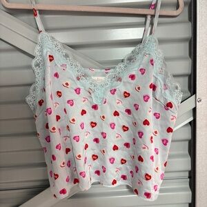 Colsie Love Heart Print Women's Nightgown with Lace